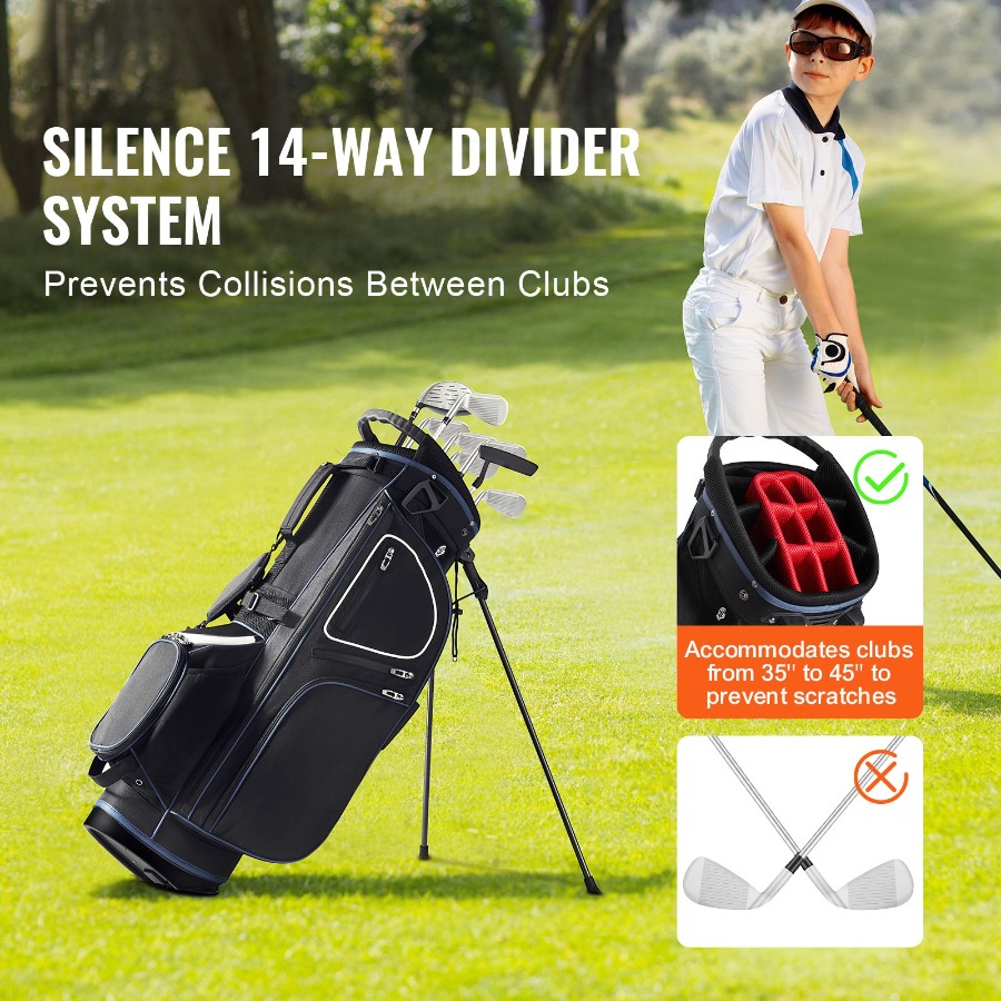 Torba na wózek golfowy z 14-dz – Golf Bag Stand Cart recenzja i cena