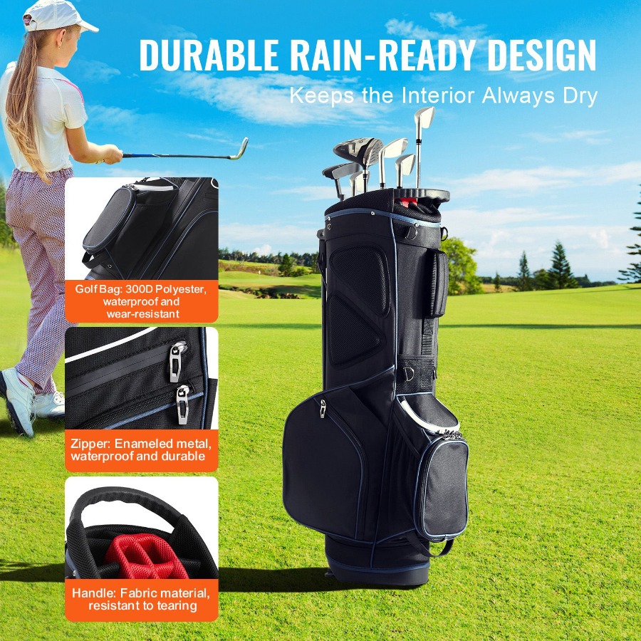 Torba na wózek golfowy z 14-dz – Golf Bag Stand Cart recenzja i cena