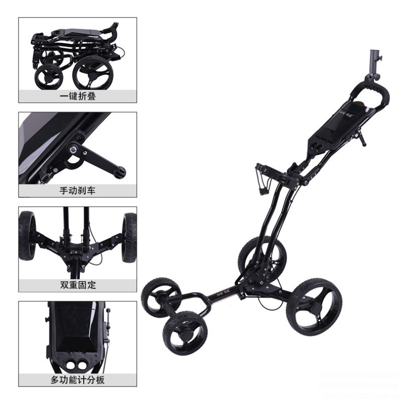 Wózek golfowy składany z 3 koł – Golf Bag Stand Cart recenzja i cena