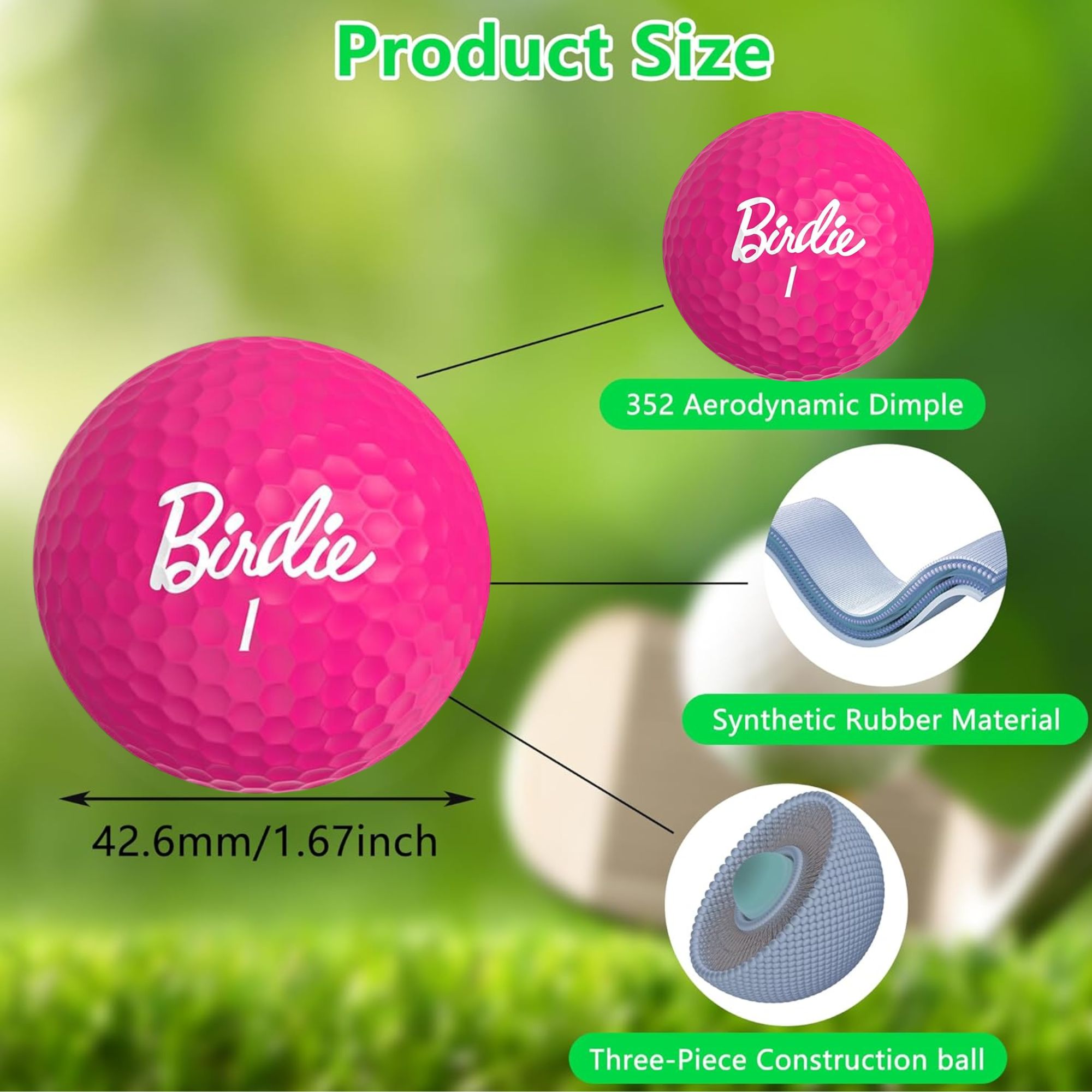 3 zabawne piłki golfowe - Różo – Golf Ball Premium recenzja i cena
