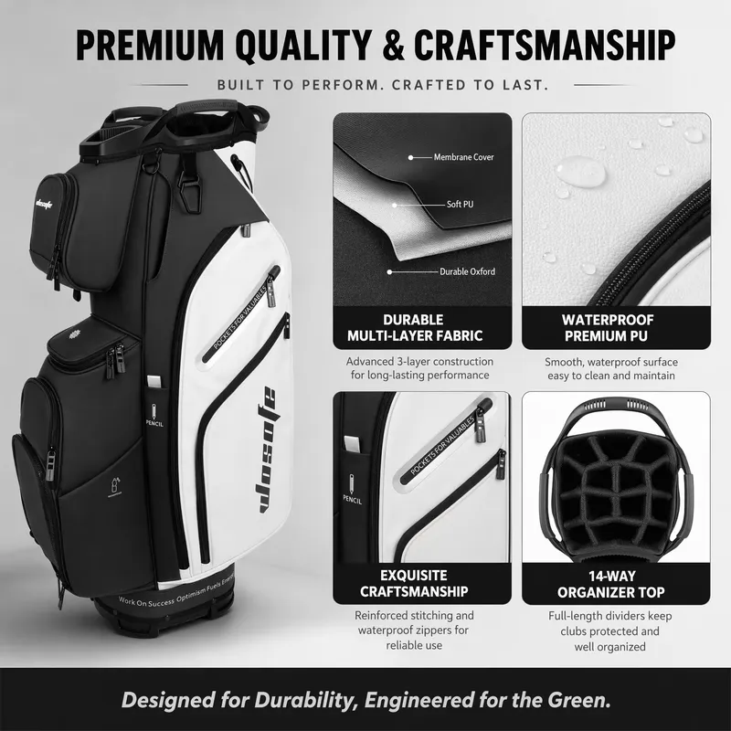 Torba golfowa Wosofe 14-komoro – Golf Bag Stand Cart recenzja i cena